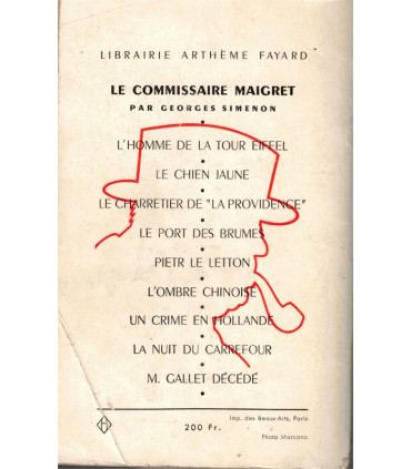 Un crime en Hollande, Le Commissaire Maigret, Georges Simenon, 1954 -, roman policier