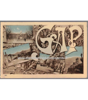 Gap, carte postale multi-vues,  - , collection Les Alpes, cartes postales département 05 Hautes-Alpes,