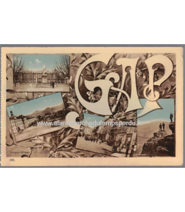 Gap, carte postale multi-vues,  - , collection Les Alpes, cartes postales département 05 Hautes-Alpes,
