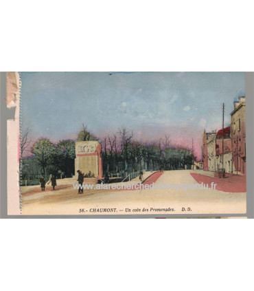 Chaumont, Un coin des Promenades - carte postale département 52 Haute-Marne,