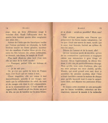 Kaali déesse de l'amour et de la mort, Isabelle Sandy - Collection du lecteur, roman,