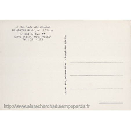 Briançon, l'hôtel du Parc - carte postale Hautes-Alpes 05, restaurants,