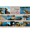 Crozon-Morgat, plage du Porzic, timbre Liberté de Gandon 2,10f  1984 - carte postale département 29 Finistère, philatélie,
