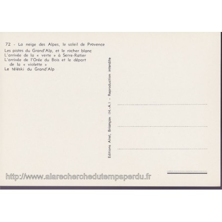 Serre-Chevalier - 05, Hautes-Alpes, carte postale, montagne, ski, Airel