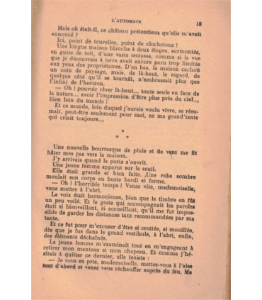 L'automate, Max du Veuzit, 1947 - , roman d'amour, roman sentimental