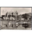 Pierrefonds-Oise, château, lac de Pierrefonds, Timbre poste Le Havre 12f 1958 - carte postale département 60 Oise