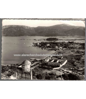 Porto-Vecchio, port usine de Liège, Timbre armoiries des villes Alger 1959, flamme postale  - carte postale département 20 Corse