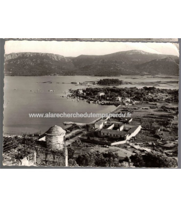 Porto-Vecchio, port usine de Liège, Timbre armoiries des villes Alger 1959, flamme postale  - carte postale département 20 Corse