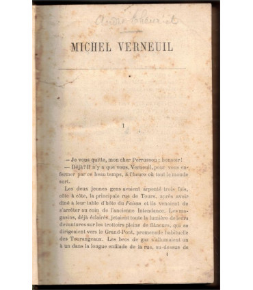 Michel Verneuil, André Theuriet, 1883 - belle reliure cuir