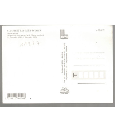 Colombey-les-deux-Eglises, La vie de Charles de Gaulle - carte postale département 52 Haute-Marne, Général de Gaulle,