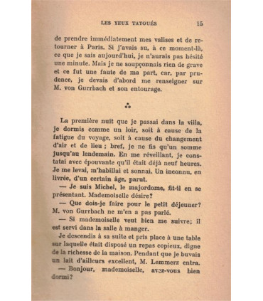 Les yeux tatoués, Edward Brooker, 1936 - roman policier,