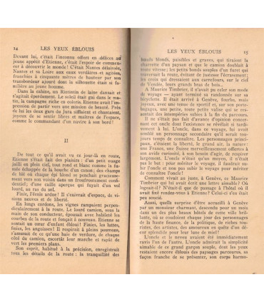 Les yeux éblouis, Germaine du Val,  - , collection Stella,  roman sentimental, roman populaire