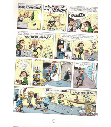 Gaston Lagaffe, Des gaffes et des dégâts, Gaston 6, Franquin,  - album BD, bandes dessinées, littérature jeunesse,