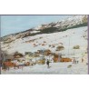Vars-Sainte-Marie, départ du téléski Peynier - 05, Hautes-Alpes, carte postale, villages, ski