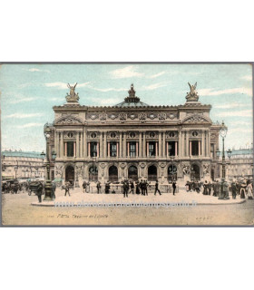Paris 1900, Théâtre de l'Opéra - aqua-photo, carte postale 75 Paris,