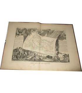 Gravure Département Bouches du Rhône 1842, Levasseur, dépt 13 -  Atlas national illustré, cartes géographiques,