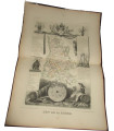 Gravure Département de la Drôme 1842, Levasseur, dépt 26 -  Atlas national illustré, cartes géographiques,