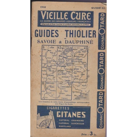 Guides Thiolier, Savoie et Dauphiné, 1932 - région Auvergne-Rhône-Alpes