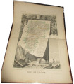 Gravure Département de l'Aisne 1844, Levasseur, - Atlas national illustré Levasseur, cartes géographiques,