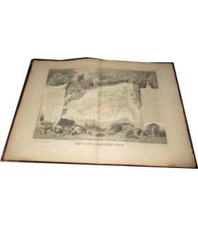 Gravure Département des Pyrénées Orientales 1844, Levasseur, - Atlas national illustré Levasseur, cartes géographiques,