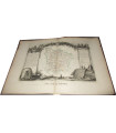 Gravure Département de la Nièvre, 1844, Levasseur, - Atlas national illustré Levasseur, cartes géographiques,
