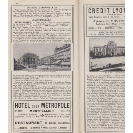 Guides Thiolier, Les Pyrénées, de l'Ariège à la Méditerranée, Roussillon, Languedoc, Vivarais, 1932 - région Occitanie