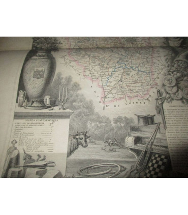 Gravure Département de Seine et Oise 1844, Levasseur, - Atlas national illustré Levasseur, cartes géographiques,