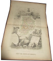 Gravure Département de Seine et Marne 1844, Levasseur, - Atlas national illustré Levasseur, cartes géographiques,
