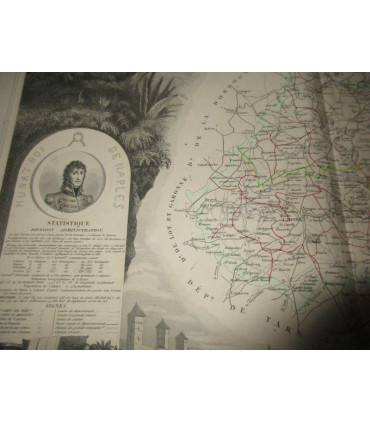 Gravure Département du Lot 1846 Levasseur  - Atlas national illustré Levasseur, cartes géographiques,
