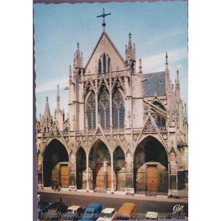 Troyes, l'Eglise Saint-Urbain, carte postale, département 10, Aube - automobiles, églises,