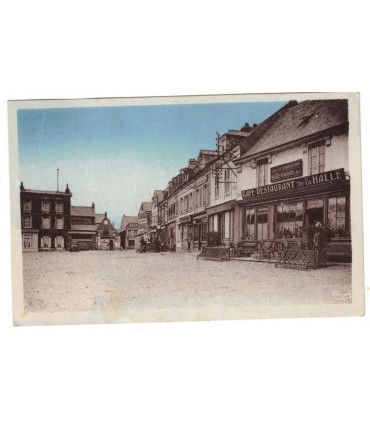 Godreville, café restaurant de la Halle - cartes postales département 76 Seine Inférieure ou Seine Maritime