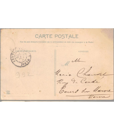 Tarbes, vue générale, timbre-poste type blanc 1 5c vert 1906 - carte postale département Hautes-Pyrénées