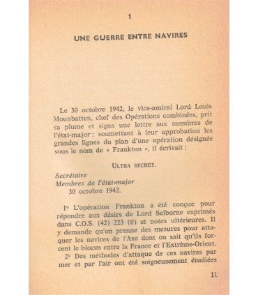 J'ai Lu Leur Aventure, Opération coque de noix, Lucas Phillips, 1967 -,  2e guerre mondiale, Bordeaux, guerre navale,
