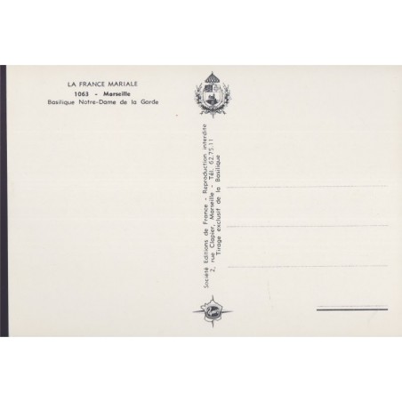 Marseille, Basilique Notre-Dame de la Garde - carte postale, 13 Bouches-du-Rhône, églises