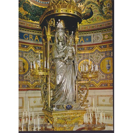 Marseille, Notre-Dame de la Garde, statue d'argent - carte postale, 13 Bouches-du-Rhône, églises, sculptures