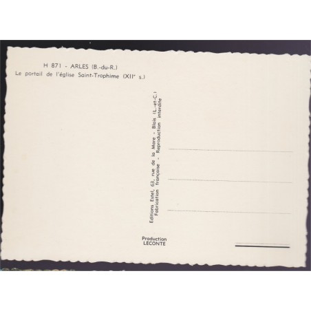 Arles, portail de l'église Saint-Trophime - carte postale, département 13 Bouches-du-Rhône, églises, ESTEL