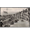 La Baule, plage boulevard Hennecard, et timbre Le Quesnoy, Nord, 15F 1957 - carte postale 44 Loire-Atlantique, philatélie,