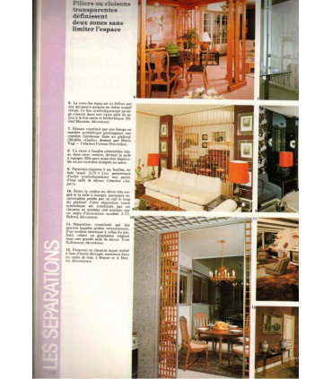 Faïence de Sainceny, carrelage 1970, mobilier de montagne, - Art et Décoration, revue de la maison, N°208 sep 1978 -