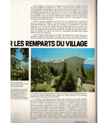 Papier peint années 1970, meubles de métier, bibliothèques, - Art et Décoration, revue de la maison, N°205 mars 1978 -