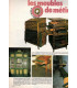 Papier peint années 1970, meubles de métier, bibliothèques, - Art et Décoration, revue de la maison, N°205 mars 1978 -