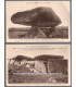 Bretagne, monuments mégalithiques, 2 cartes postales, Colline de Liscuit, et Locmariaquer - art celte, dép 56 Morbihan,
