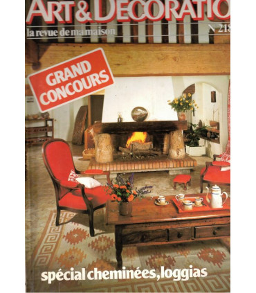 Cheminées, loggias - Art et Décoration, revue de la maison, N°218 jan 1980 -