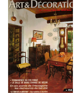 Art et Décoration, revue de la maison, N°158 juil 1971 - salles de bains style 1970, style meubles à écrire, fer forgé,