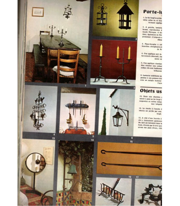 Art et Décoration, revue de la maison, N°158 juil 1971 - salles de bains style 1970, style meubles à écrire, fer forgé,
