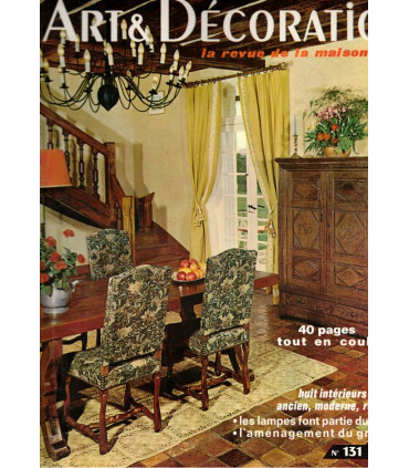 Art et Décoration, revue de la maison, N°131 sep 1967 - luminaires, aménagement grenier,