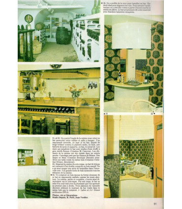 Faïence de Jersey, carrelage à l'ancienne, bars, peintre Dyf, - Art et Décoration, revue de la maison, N°237 nov 1982 -