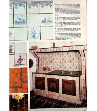 Faïence de Jersey, carrelage à l'ancienne, bars, peintre Dyf, - Art et Décoration, revue de la maison, N°237 nov 1982 -