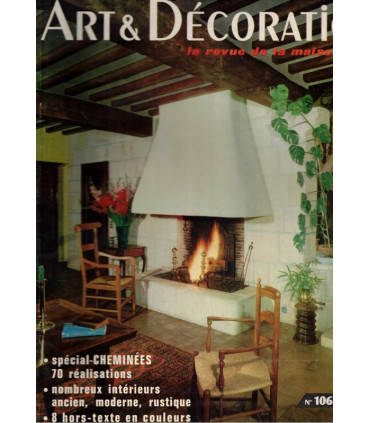 Cheminées, artiste hollandais Van Leyden, architecte danois Eric Sorensen - Art et Décoration, N°106 fév 1964 -