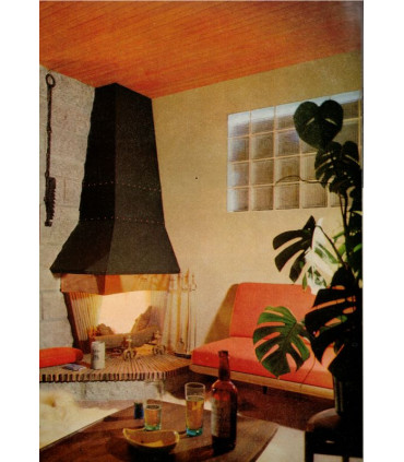 Cheminées, artiste hollandais Van Leyden, architecte danois Eric Sorensen - Art et Décoration, N°106 fév 1964 -