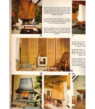 Cheminées design 1960, cheminées rustiques, Hossegor, Banyuls, Méribel-les-Allues, Eze - Art et Décoration, n°155 jan 1971